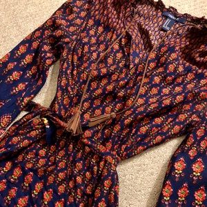 Forever 21 Belted Peasant Style Dress
